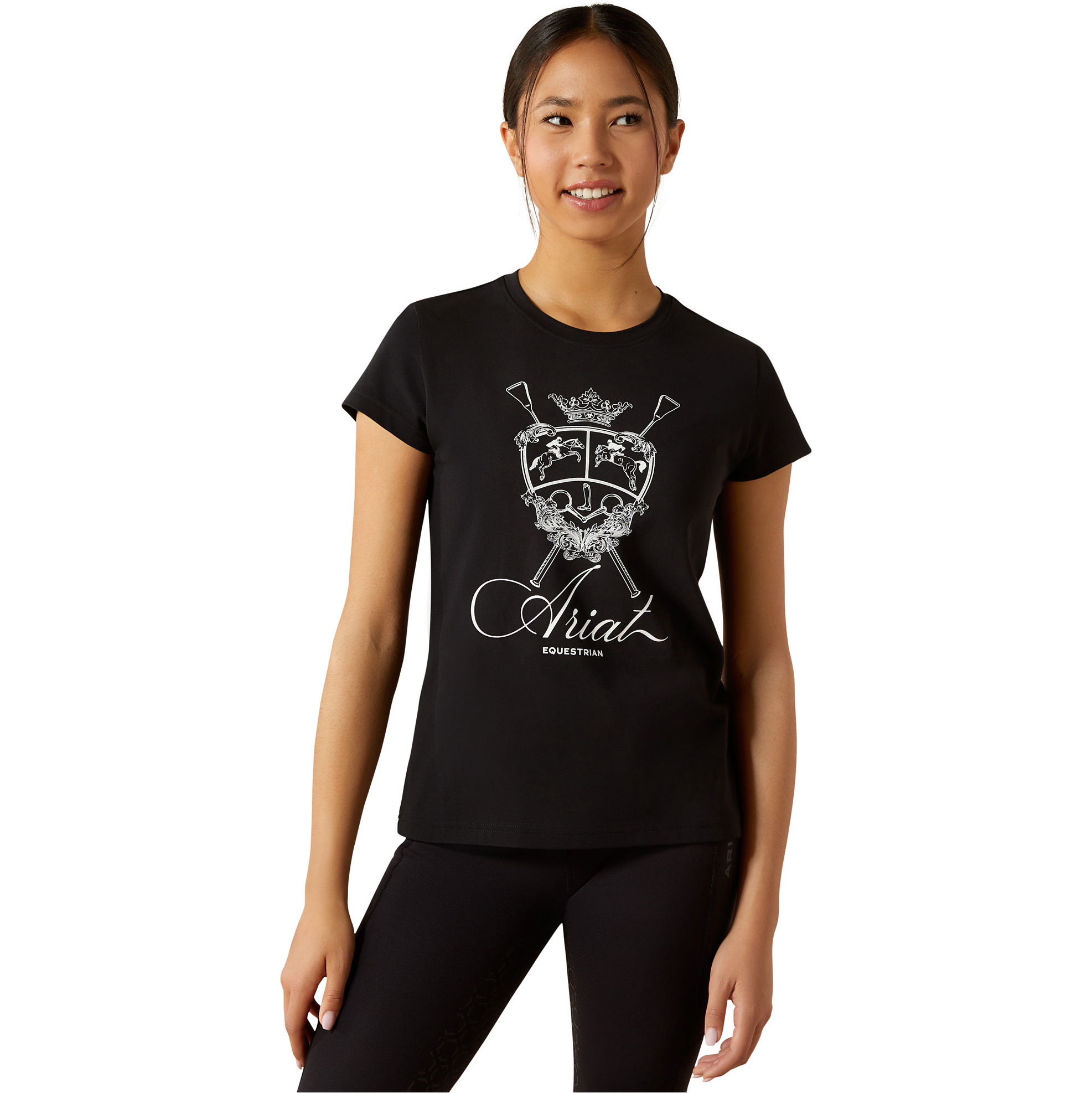 2025 Ariat Junior Ritzy Logo T-Shirt 10062568 - Black